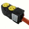 Ac Works 1.5FT L14-20P 20A 4-Prong Locking Plug to 4 Home Outlets with 20A Breaker L1420CBF520